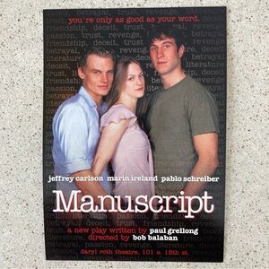 Postcard Manuscript 5X7” jeffrey carlson marin ireland pablo schreiber OFF Broad